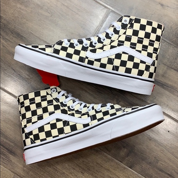 VANS Sk-8-Hi TAPERED CHECKERBOARD black/true white - Picture 15 of 16